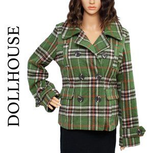 Dollhouse Green Plaid Wool Jacket